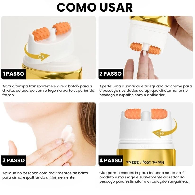 Firming 4 em 1 - Creme Firmador e Lifting para pescoço