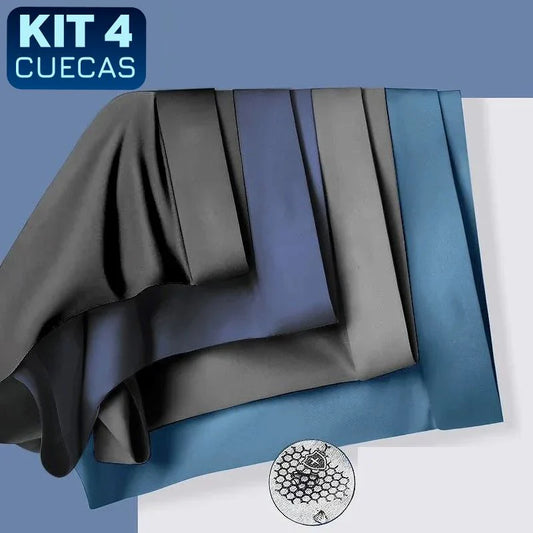 Kit 4 Cuecas IceSilk em Seda Gelo