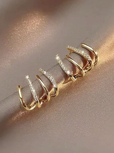 Brincos Quatro Pontas - Folheado a Ouro 18k