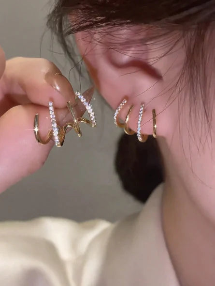 Brincos Quatro Pontas - Folheado a Ouro 18k