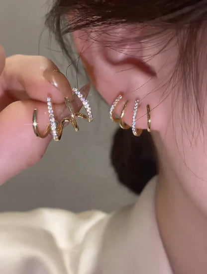 Brincos Quatro Pontas - Folheado a Ouro 18k