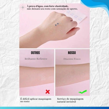 Adesivo Lifting Facial Invisível com 40 Unidades – Efeito Instantâneo Antirrugas e Firmeza no Rosto