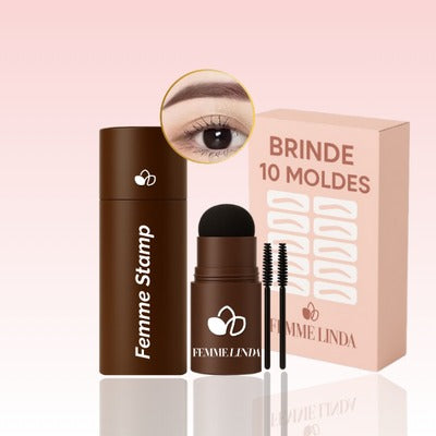 Femme Stamp: Kit Para Sobrancelhas Perfeitas - BRINDE 10 Moldes